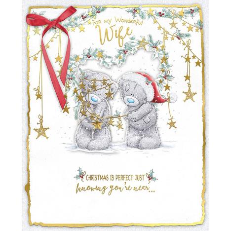 Wife Me to You Bear Handmade Boxed Christmas Card Extra Image 1